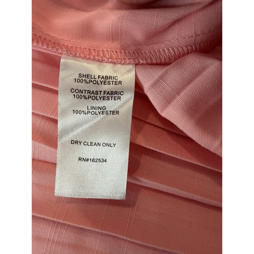 Emily Mccarthy Chloe Dress Rose Petal Pink Pleated Midi Women Size XL NWT - Picture 14 of 14